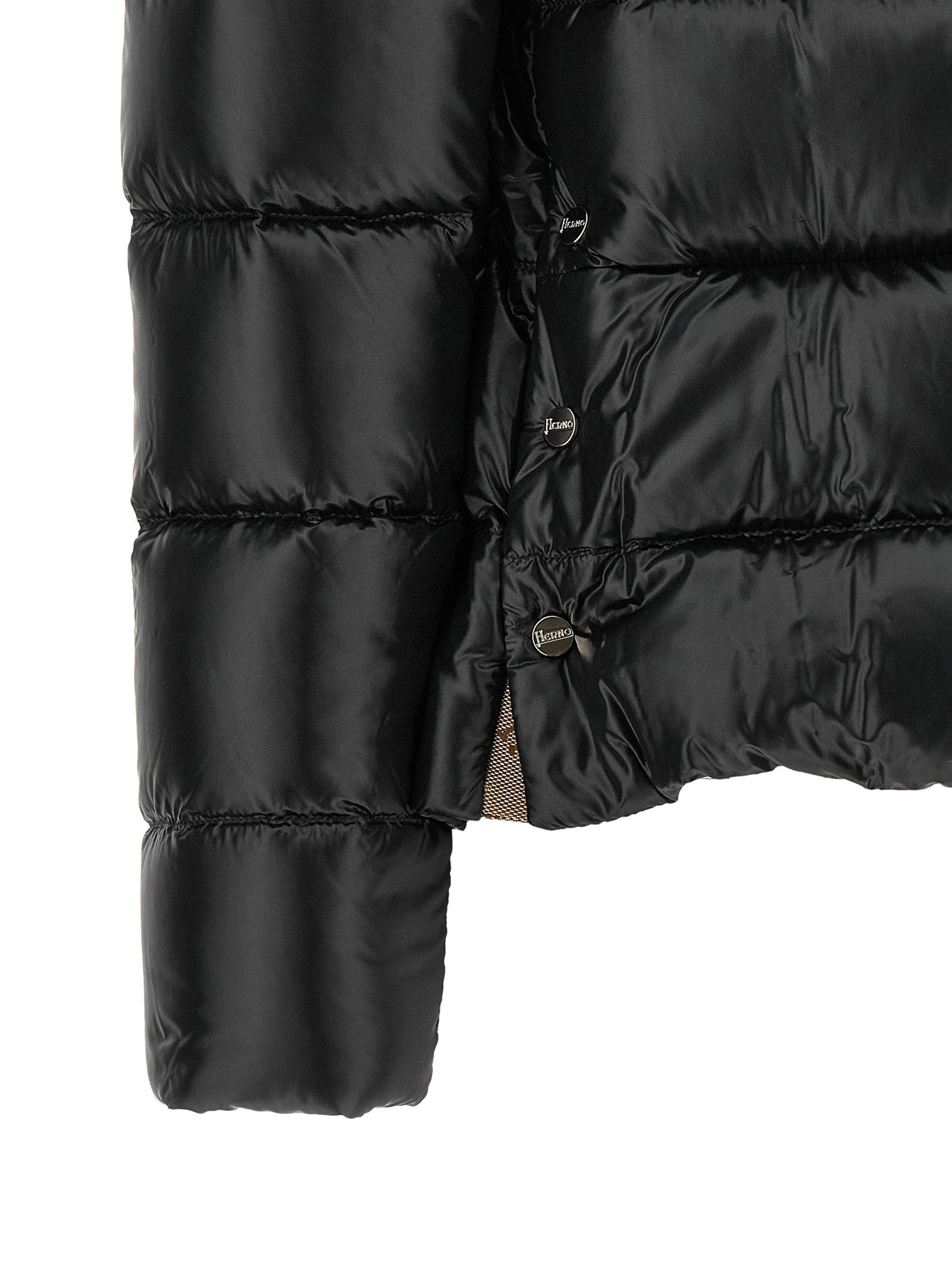 Herno Wide Neck Down Jacket Black  