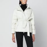 HERNO Laminar 2L Gore-Tex Belted Down Jacket in Ivory White