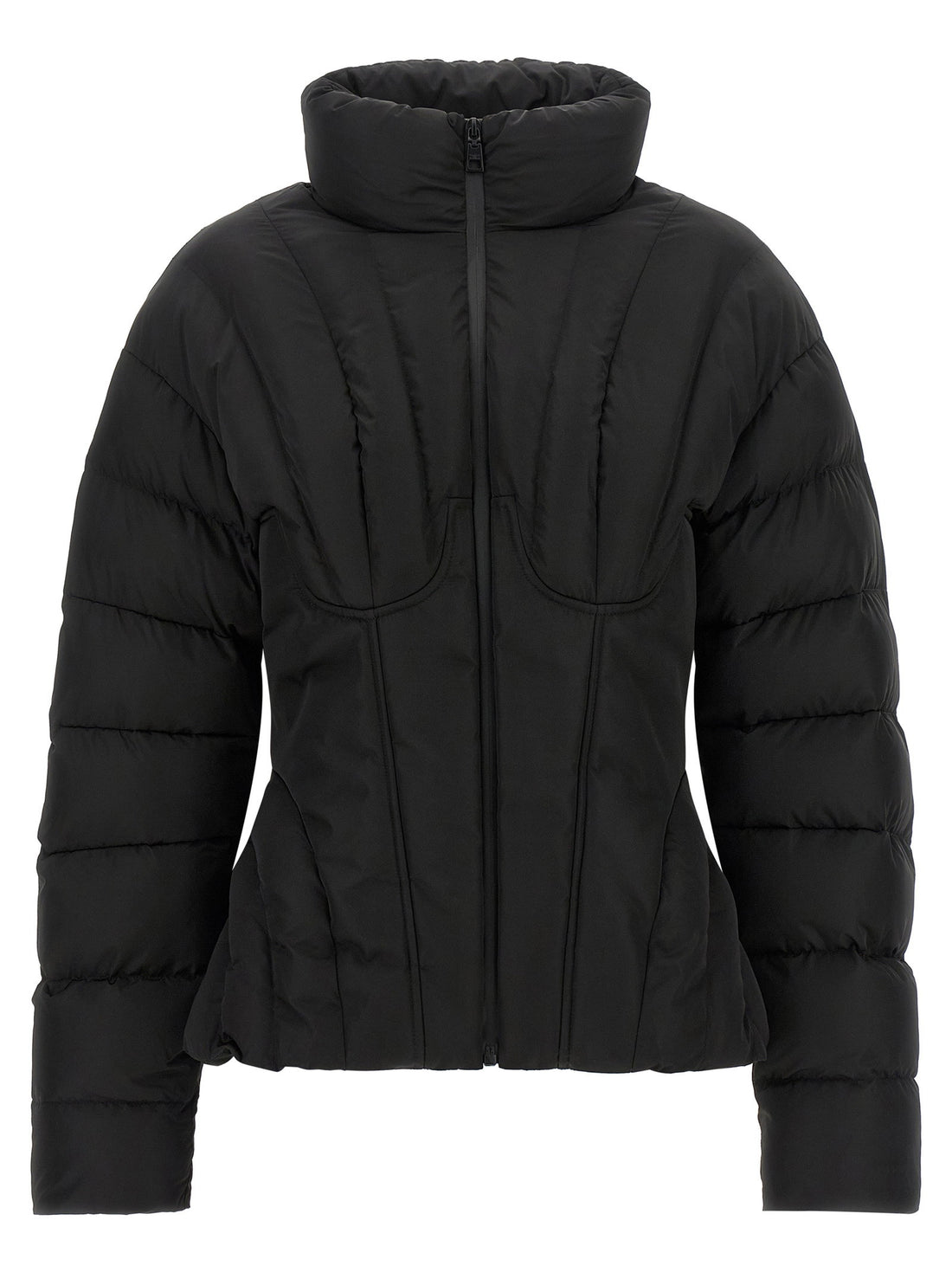 Elisabetta Franchi Bustier Quilted Down Jacket Black  