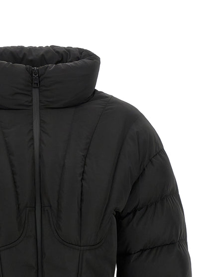 Elisabetta Franchi Bustier Quilted Down Jacket Black  