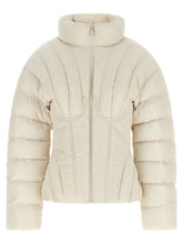 Elisabetta Franchi Exhausted Quilted Down Jacket White