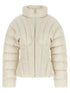 Elisabetta Franchi Exhausted Quilted Down Jacket White