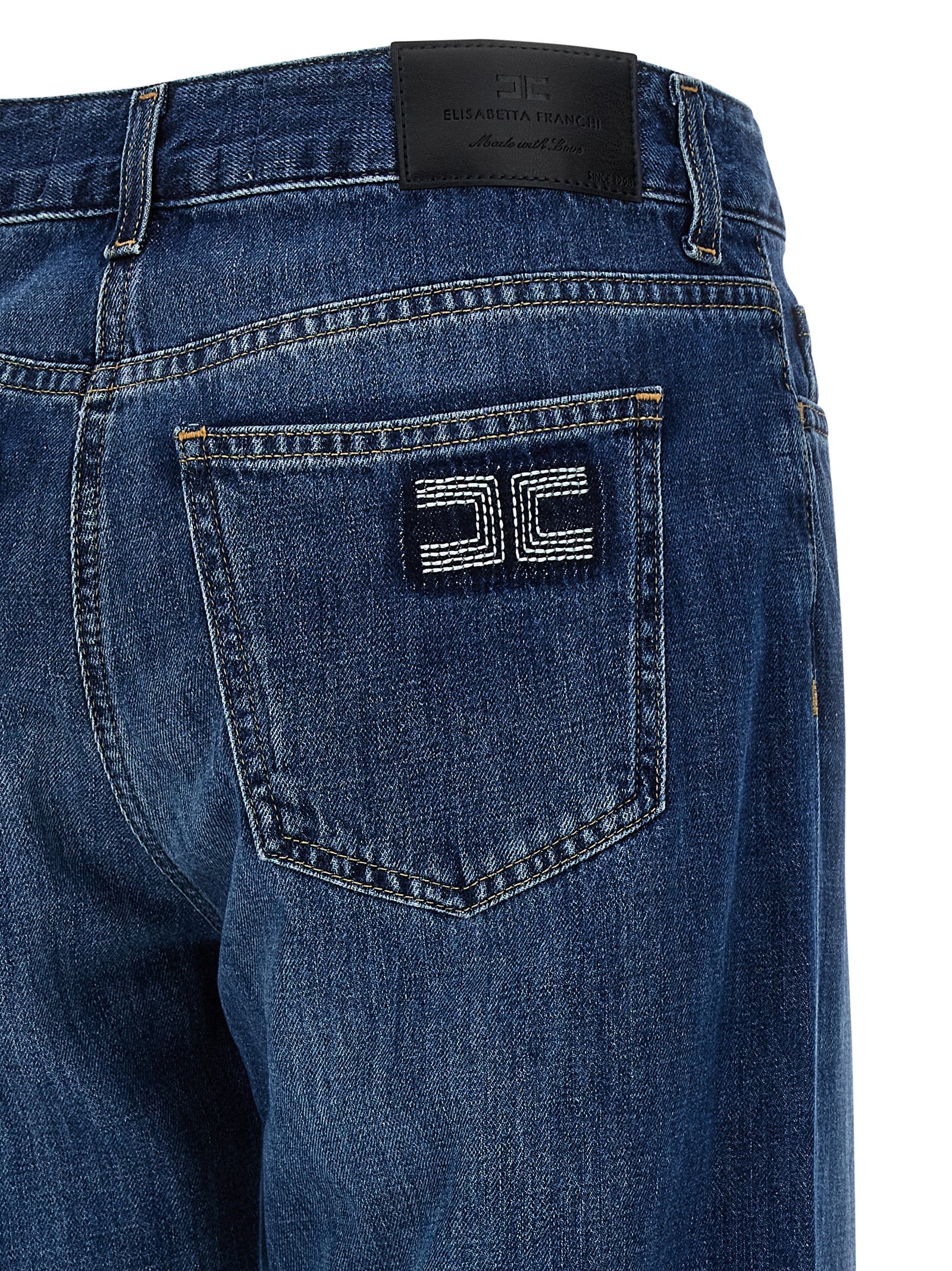 Elisabetta Franchi Palazzo Jeans Blue
