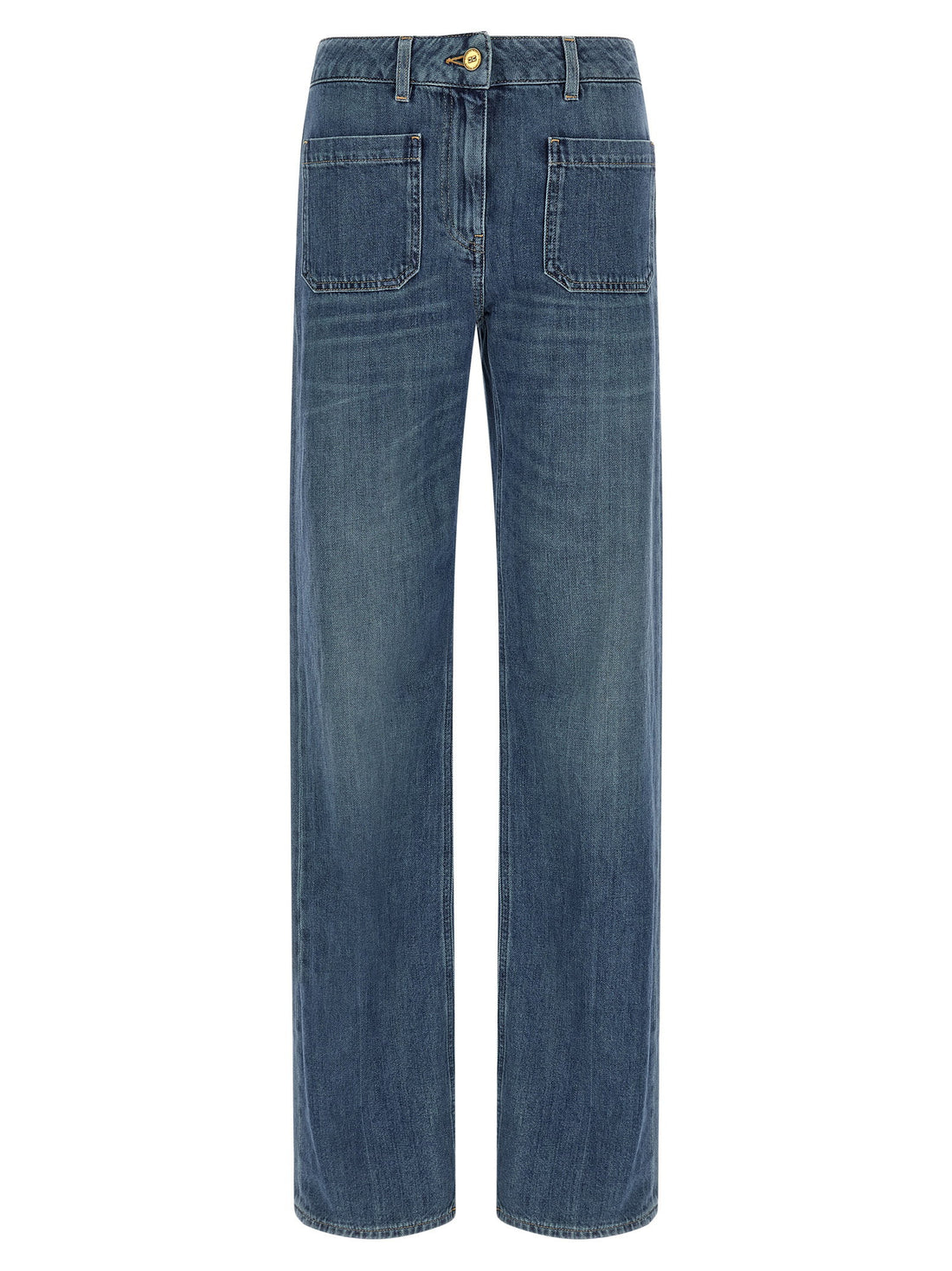 Elisabetta Franchi Logo Embroidery Jeans Blue