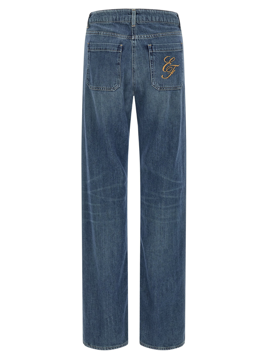 Elisabetta Franchi Logo Embroidery Jeans Blue