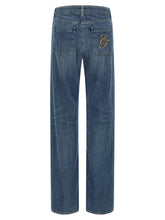 Elisabetta Franchi Logo Embroidery Jeans Blue