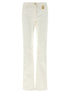 Elisabetta Franchi Jewel Padlock Jeans White