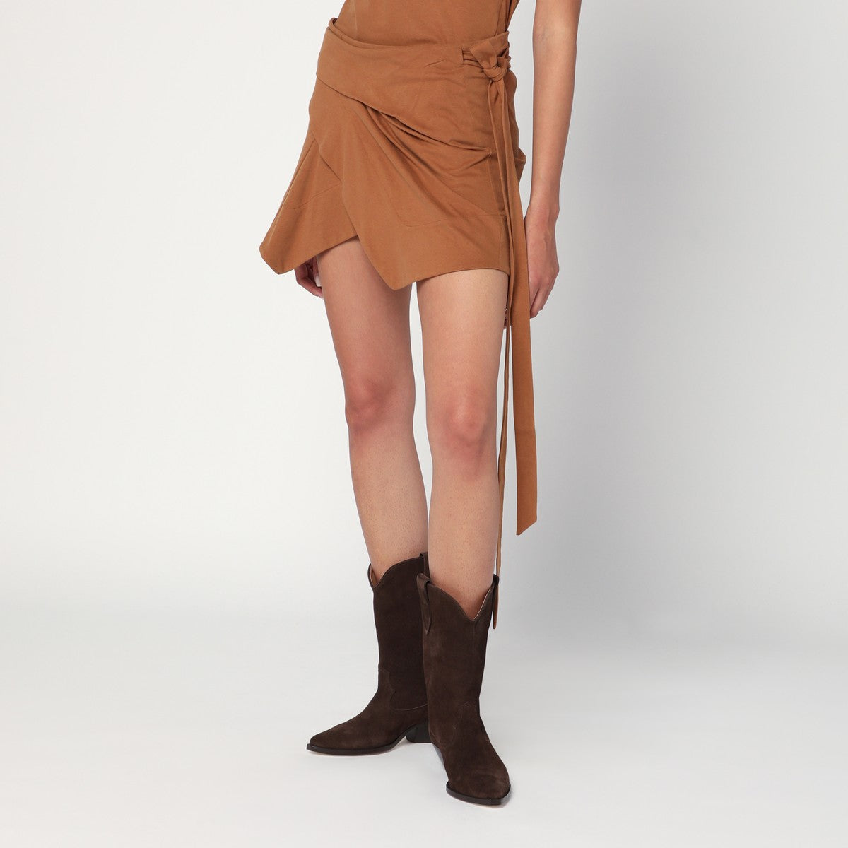 Isabel Marant Berenice Wrap Midi Skirt Brown