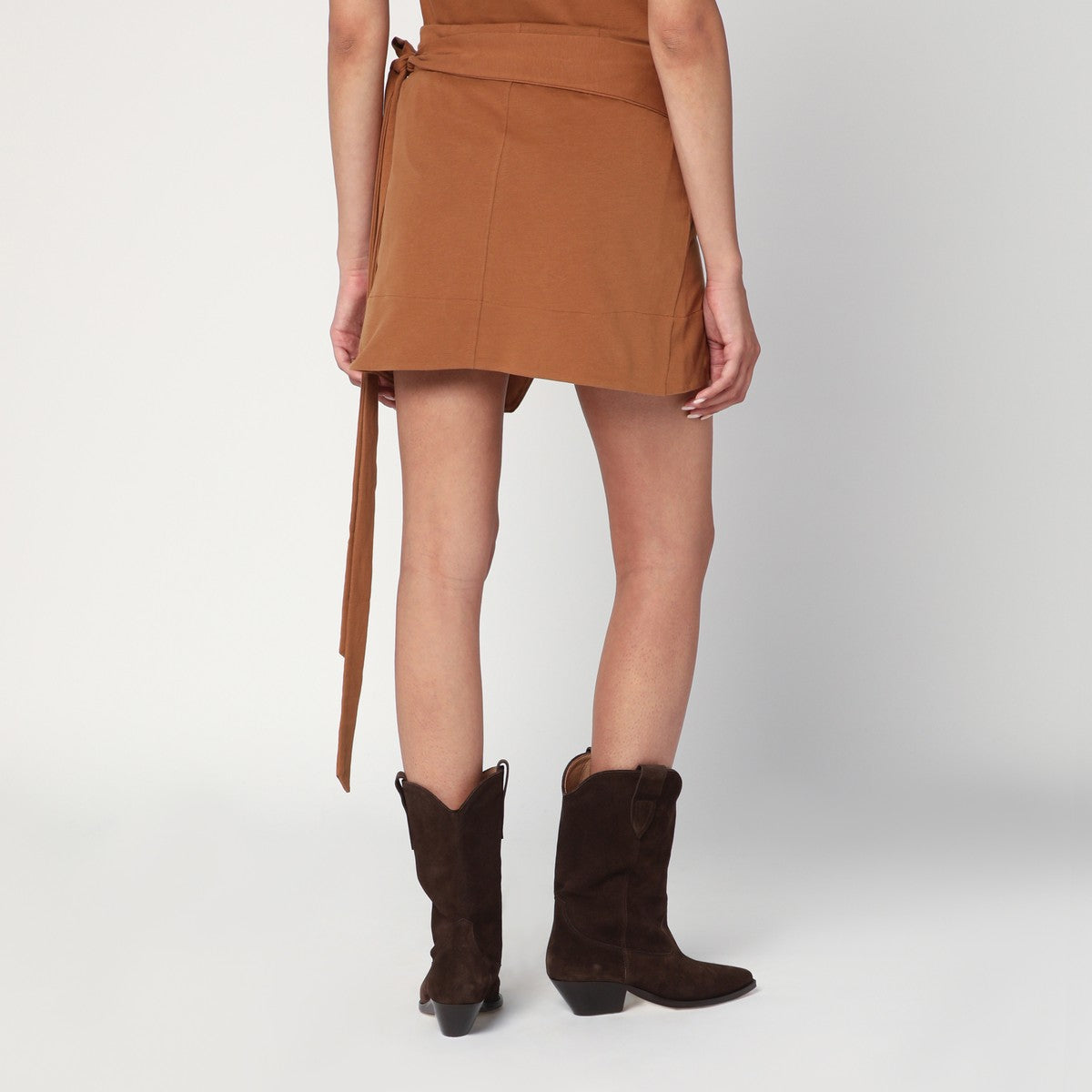 Isabel Marant Berenice Wrap Midi Skirt Brown