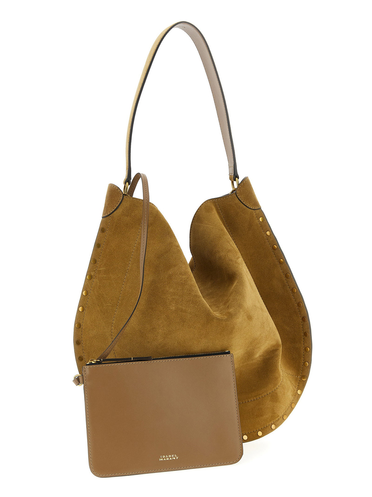 Isabel Marant Oskan Hobo Soft Shoulder Bag Brown