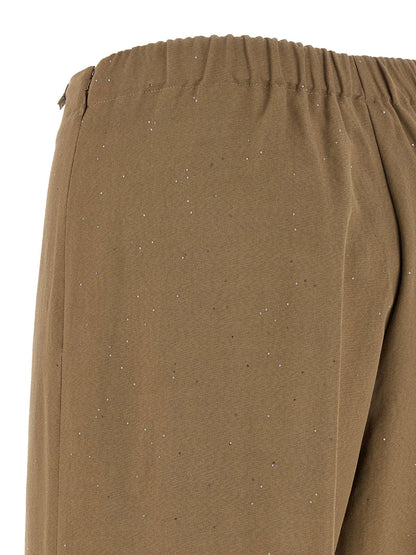 Herno Micro Sequin Pants Brown