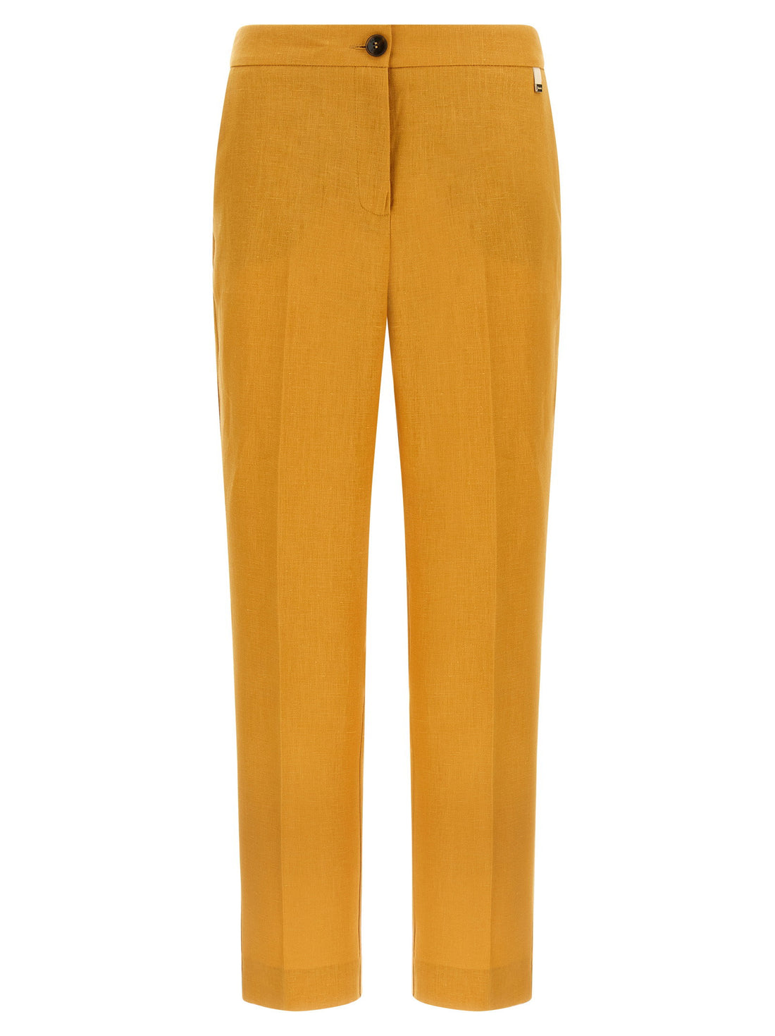 Herno Linen Trousers Orange
