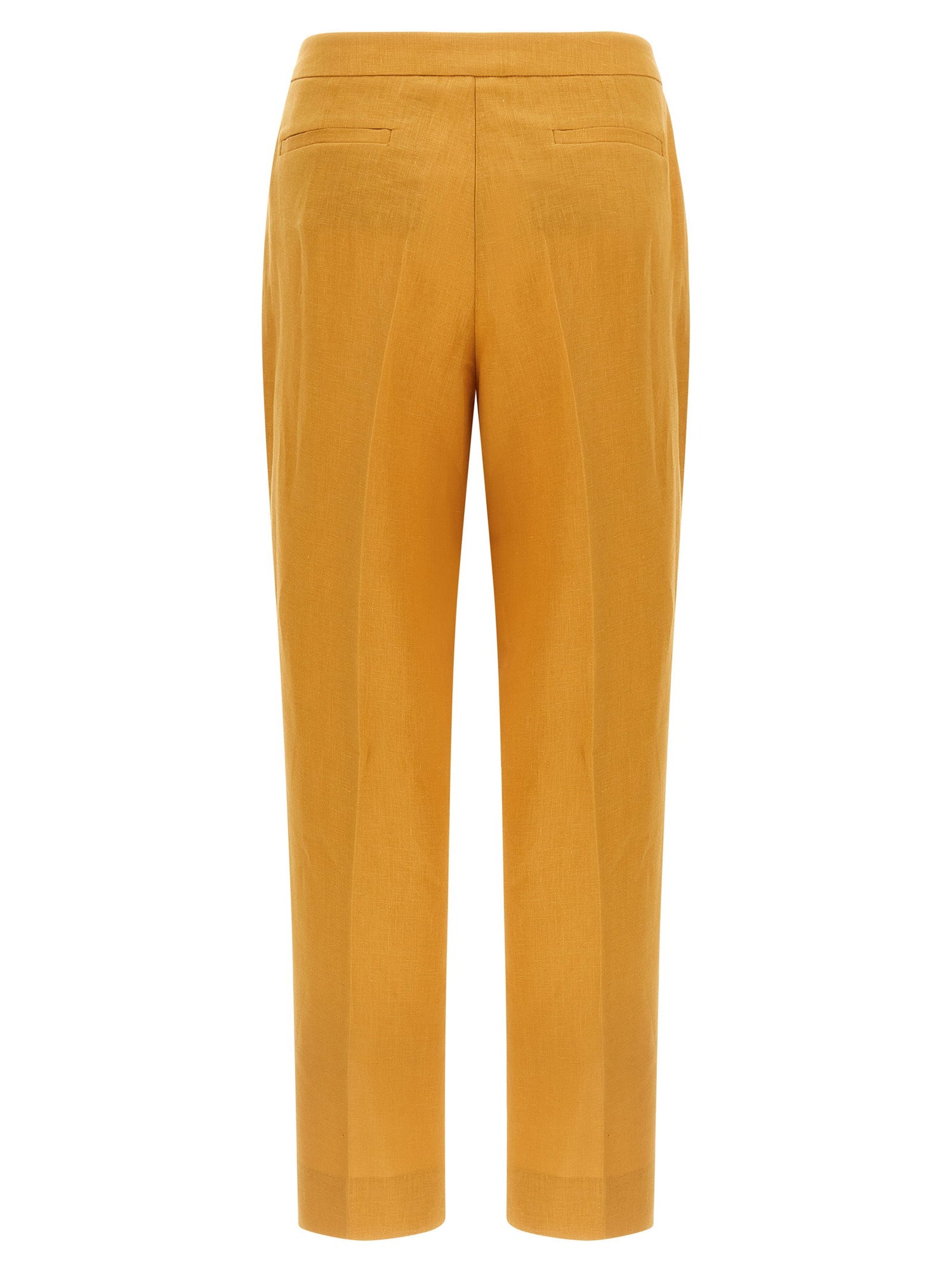 Herno Linen Trousers Orange
