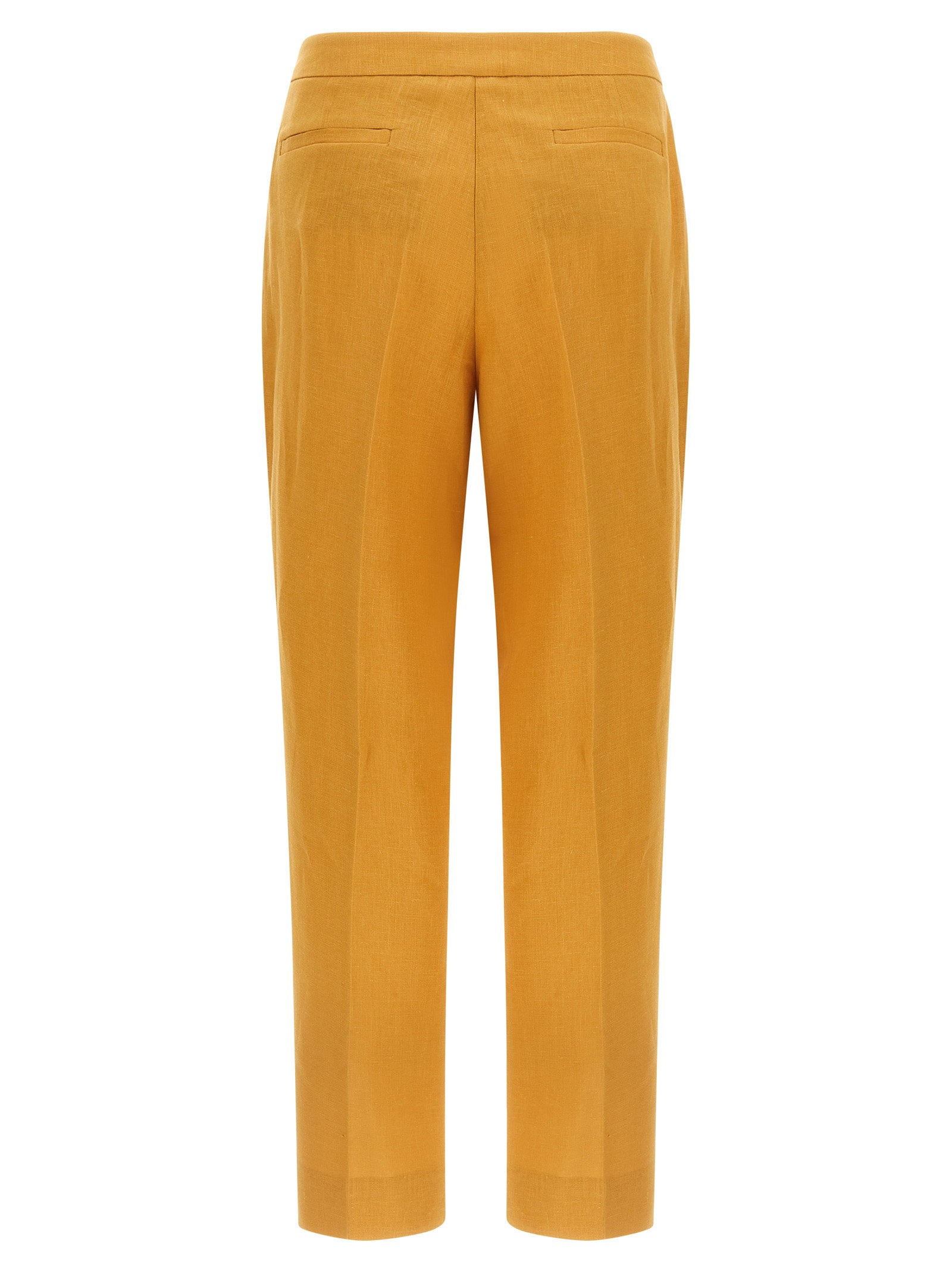 Herno Linen Trousers Orange