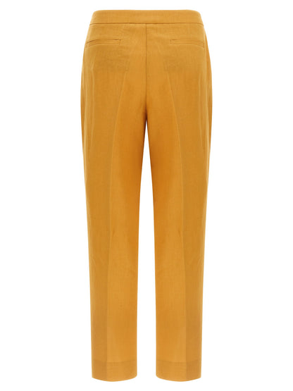 Herno Linen Trousers Orange