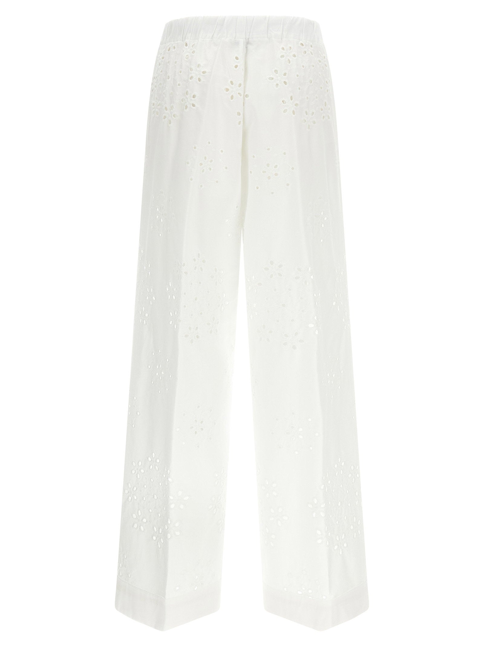 Herno Broderie Anglaise Pants White