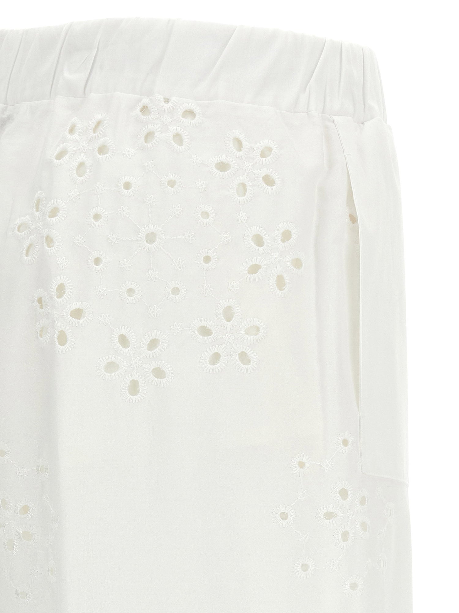 Herno Broderie Anglaise Pants White