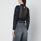 Isabel Marant Dahara Openwork Knit Top Black