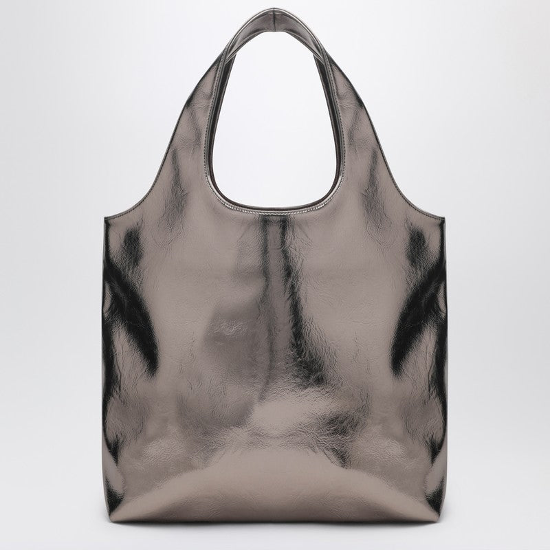 A.P.C. Ninon Metallic Tote Bag in Silver Grey