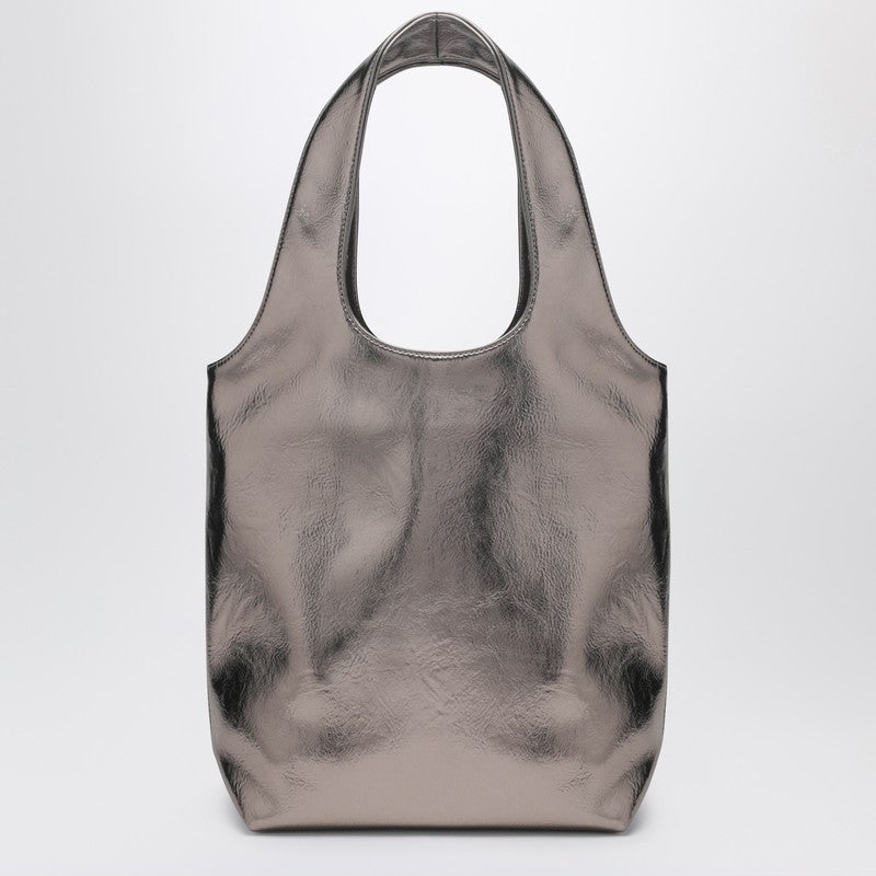 A.P.C. Small Metallic Silver Tote Bag Grey