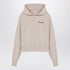 Palm Angels Logo cotton hoodie in light beige beige
