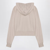 Palm Angels Logo cotton hoodie in light beige beige