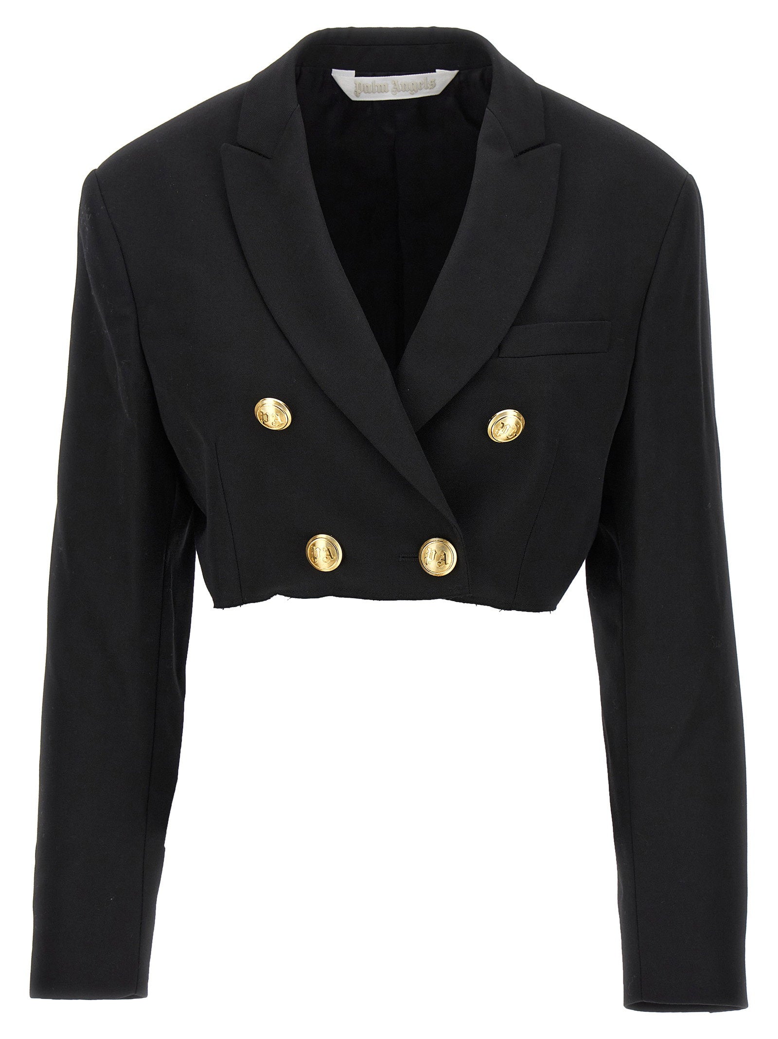 Palm Angels Cropped Blazer Black
