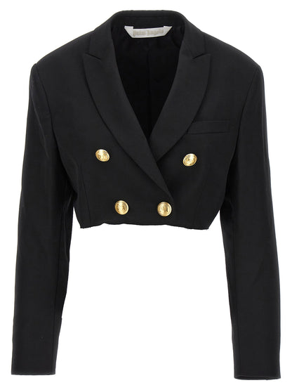 Palm Angels Cropped Blazer Black