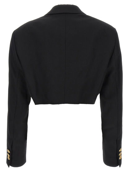 Palm Angels Cropped Blazer Black