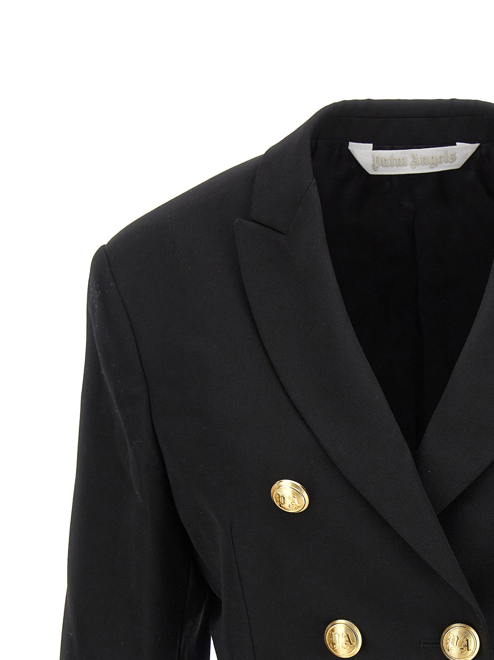 Palm Angels Cropped Blazer Black