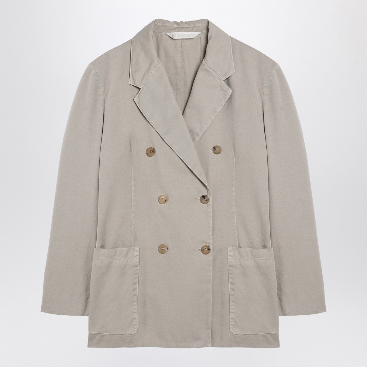 Palm Angels Double-breasted Cotton Jacket Beige beige