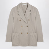 Palm Angels Double-breasted Cotton Jacket Beige beige