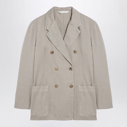 Palm Angels Double-breasted Cotton Jacket Beige beige