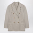 Palm Angels Double-breasted Cotton Jacket Beige beige