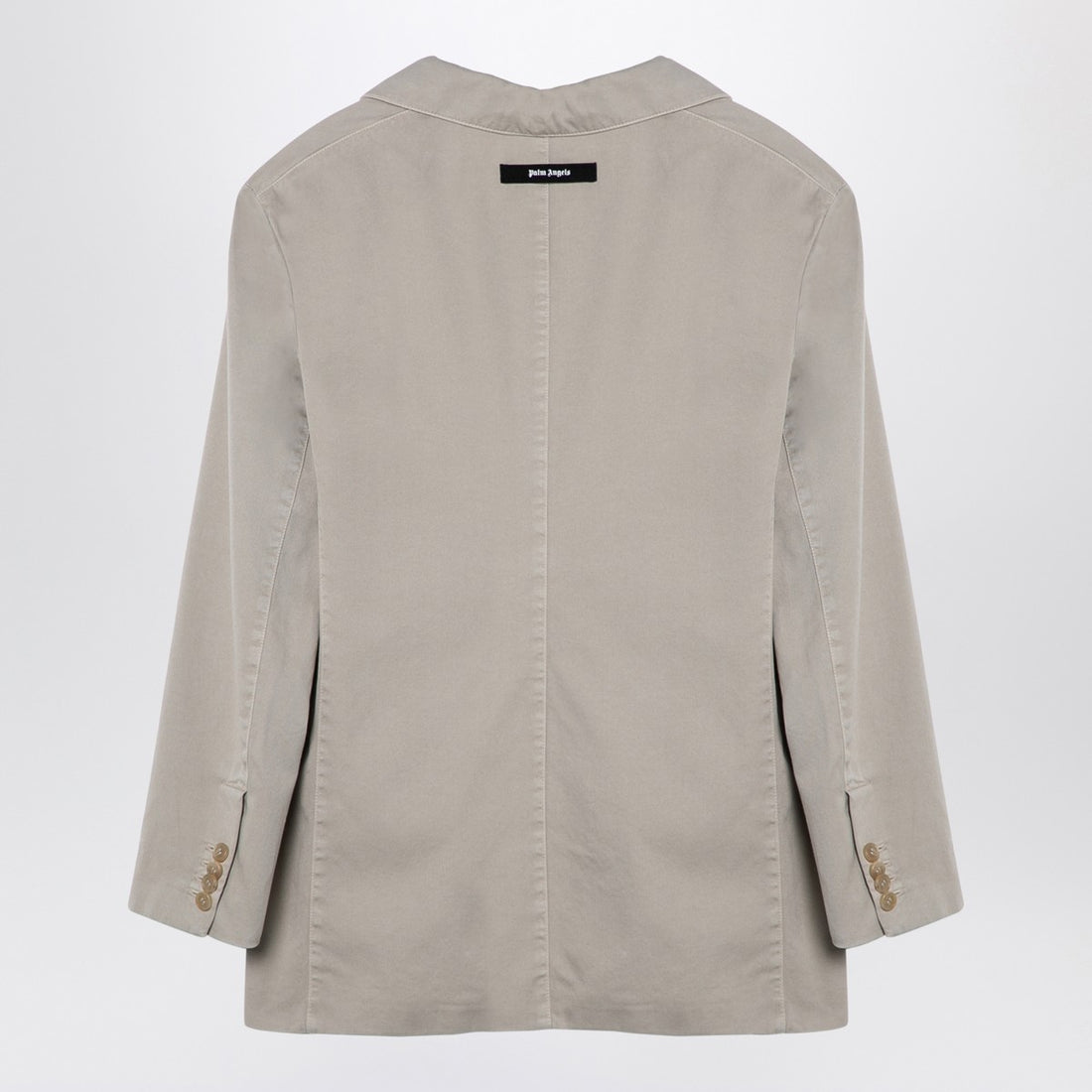 Palm Angels Double-breasted Cotton Jacket Beige beige
