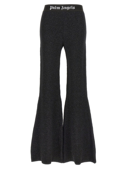Palm Angels Logo Tape Pants Black