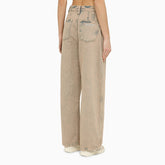 Palm Angels Wide-Leg Pink Denim Jeans Pink