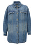 Palm Angels Washed Logo Jacket Light blue