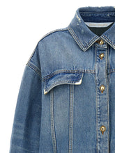 Palm Angels Washed Logo Jacket Light blue