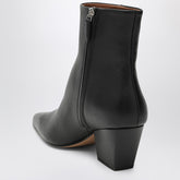 Paris Texas Black Leather Jane Ankle Boots Black