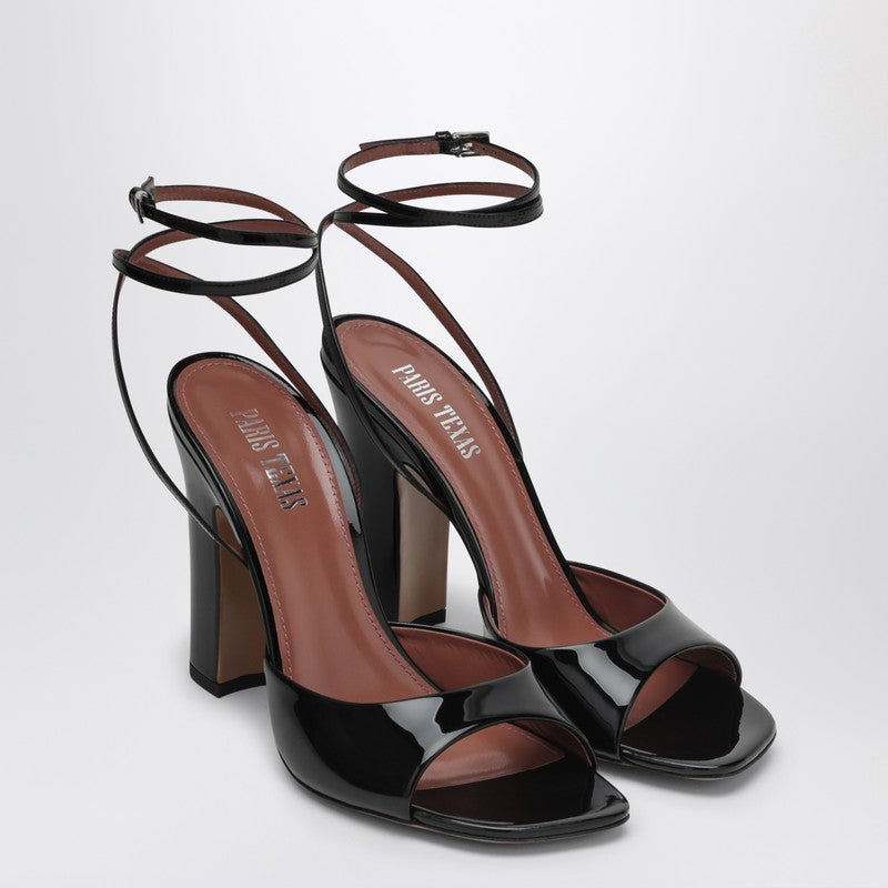 Paris Texas Lara 100 Patent Leather High-Heeled Sandals Black