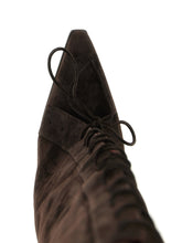 Paris Texas Jane Fold Over Lace Up Boots Brown