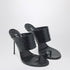 Paris Texas Lidia Python-Effect Thong Mules Black