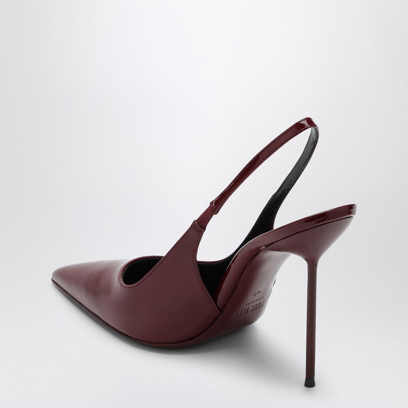 Paris Texas Slingback Lidia in Rouge Noir Patent Leather Red