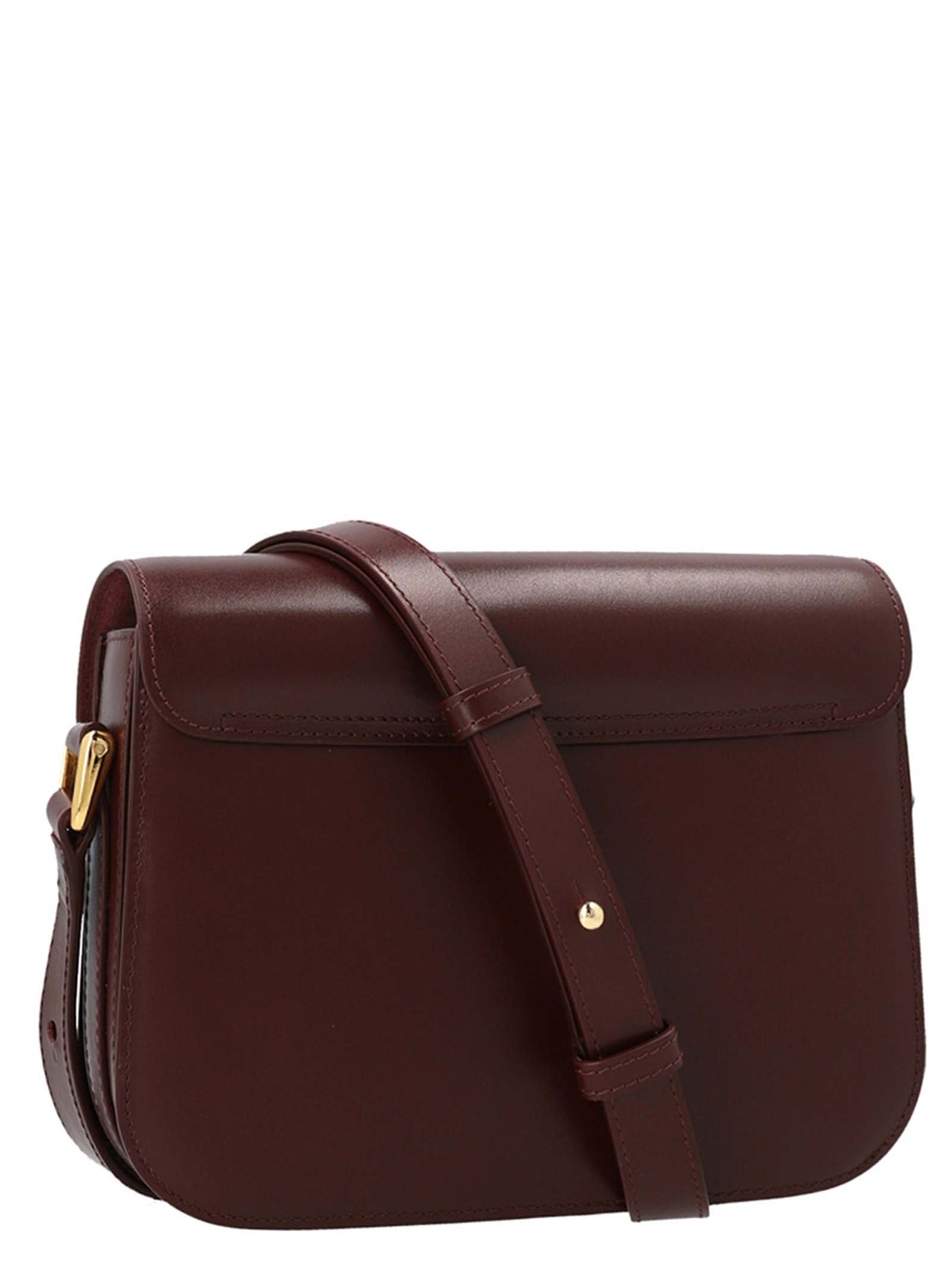 A.p.c. Grace Small Crossbody Bag Bordeaux