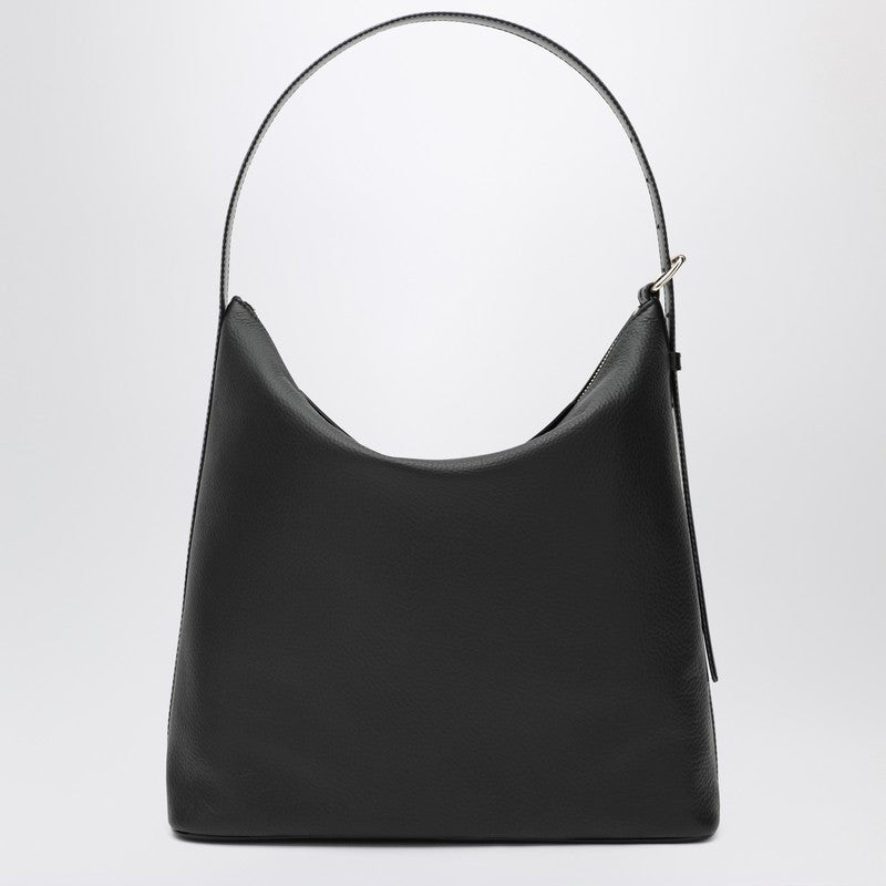 A.P.C. Vera Hammered-Leather Shoulder Bag Black black