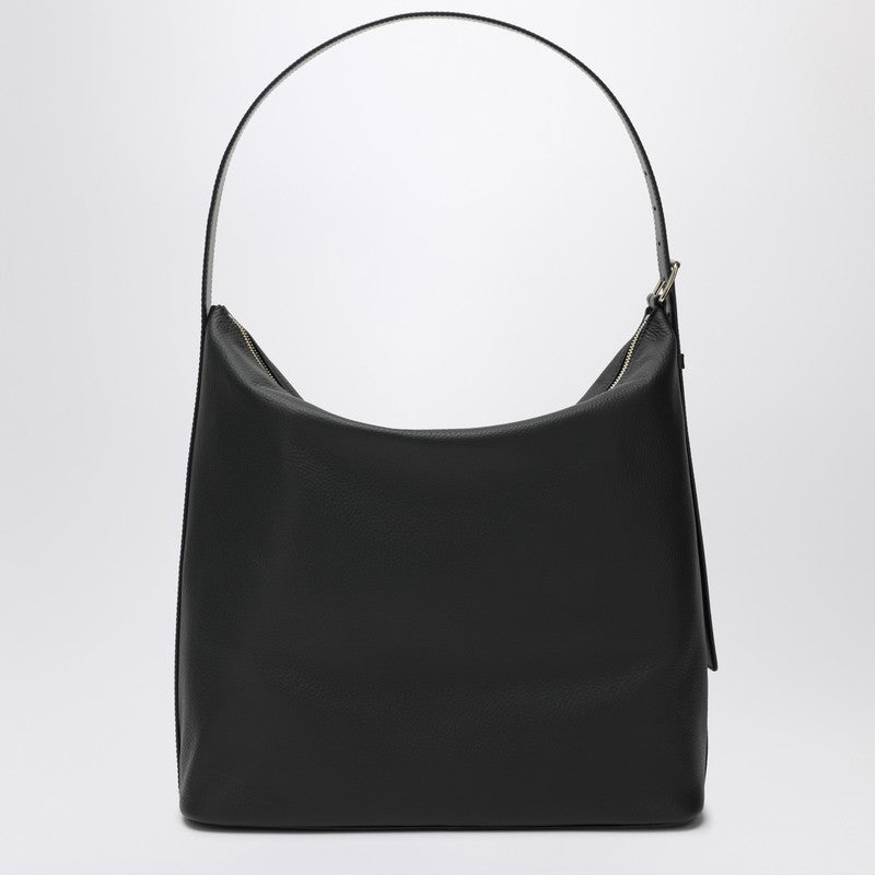 A.P.C. Large hammered leather shoulder bag in beige