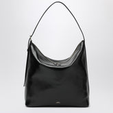 A.P.C. Vera Hammered Leather Shoulder Bag in Beige