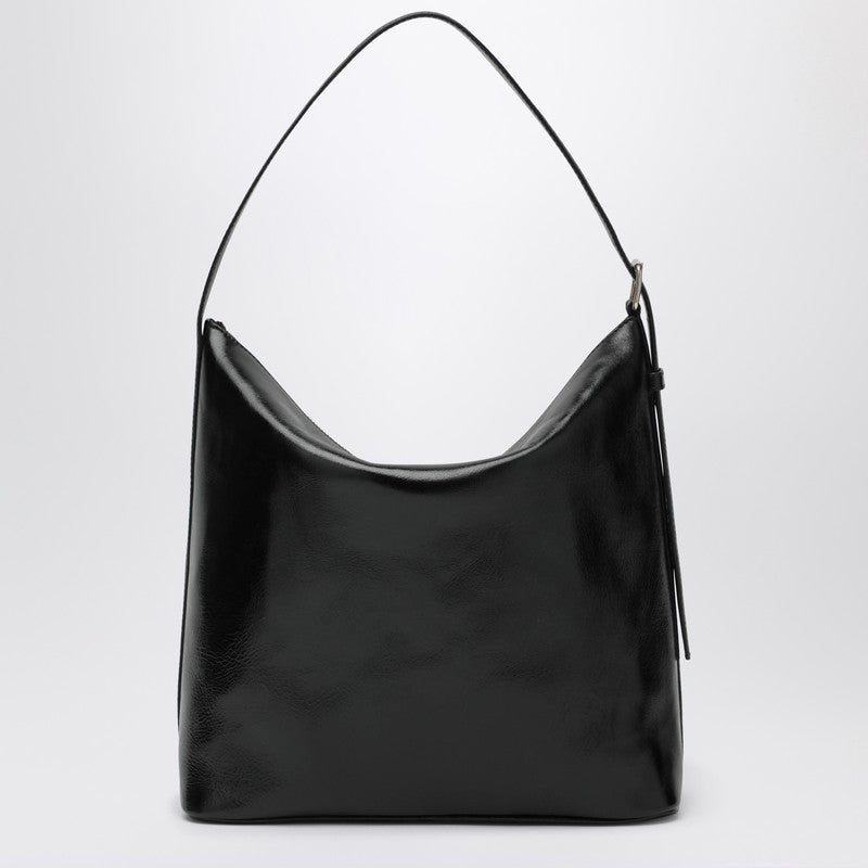 A.P.C. Vera Hammered Leather Shoulder Bag in Beige