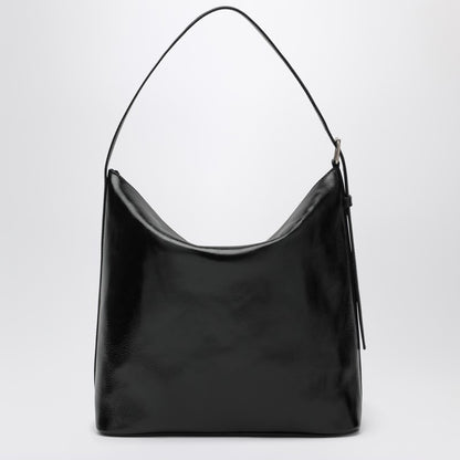 A.P.C. Vera Hammered Leather Shoulder Bag in Beige